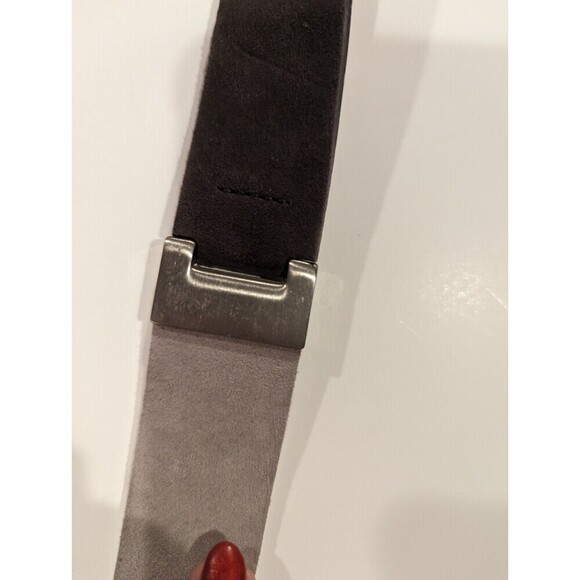 Vintage 80s Deadstock‎ Mondi Two-tone Suede Belt NWT Small Silver Accents - Picture 6 of 8